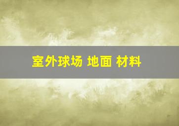 室外球场 地面 材料